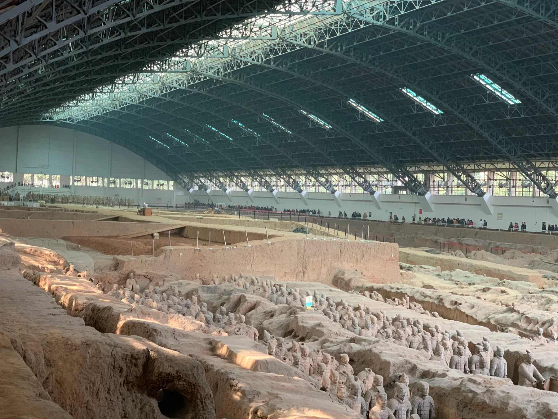 The Terracotta Army excavation hall in Xi’an.