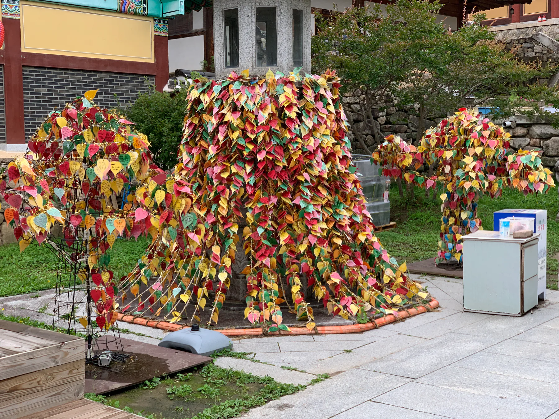 Colorful lanterns gathered near Donghwasa.