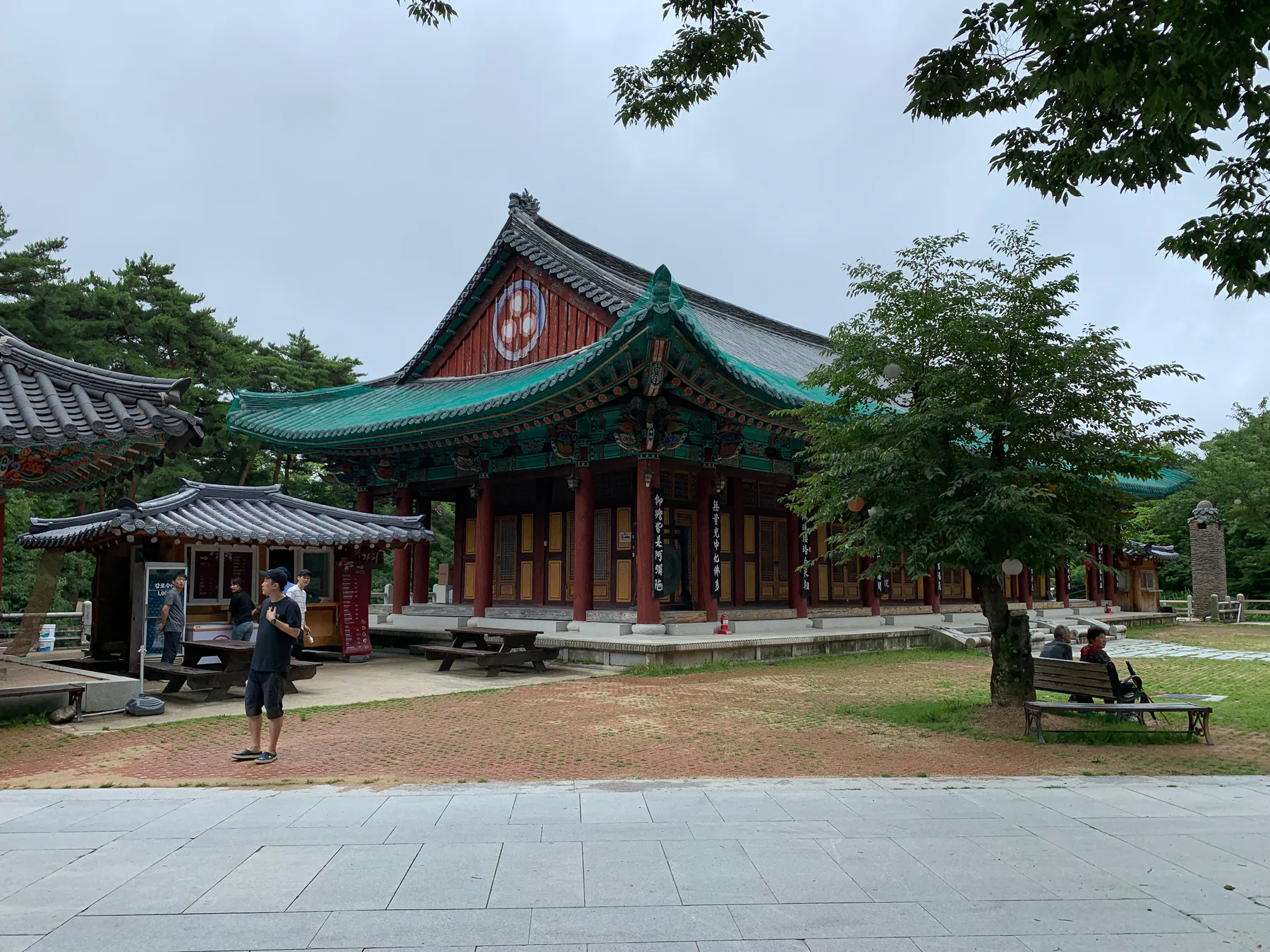 A quiet temple courtyard at Donghwasa.