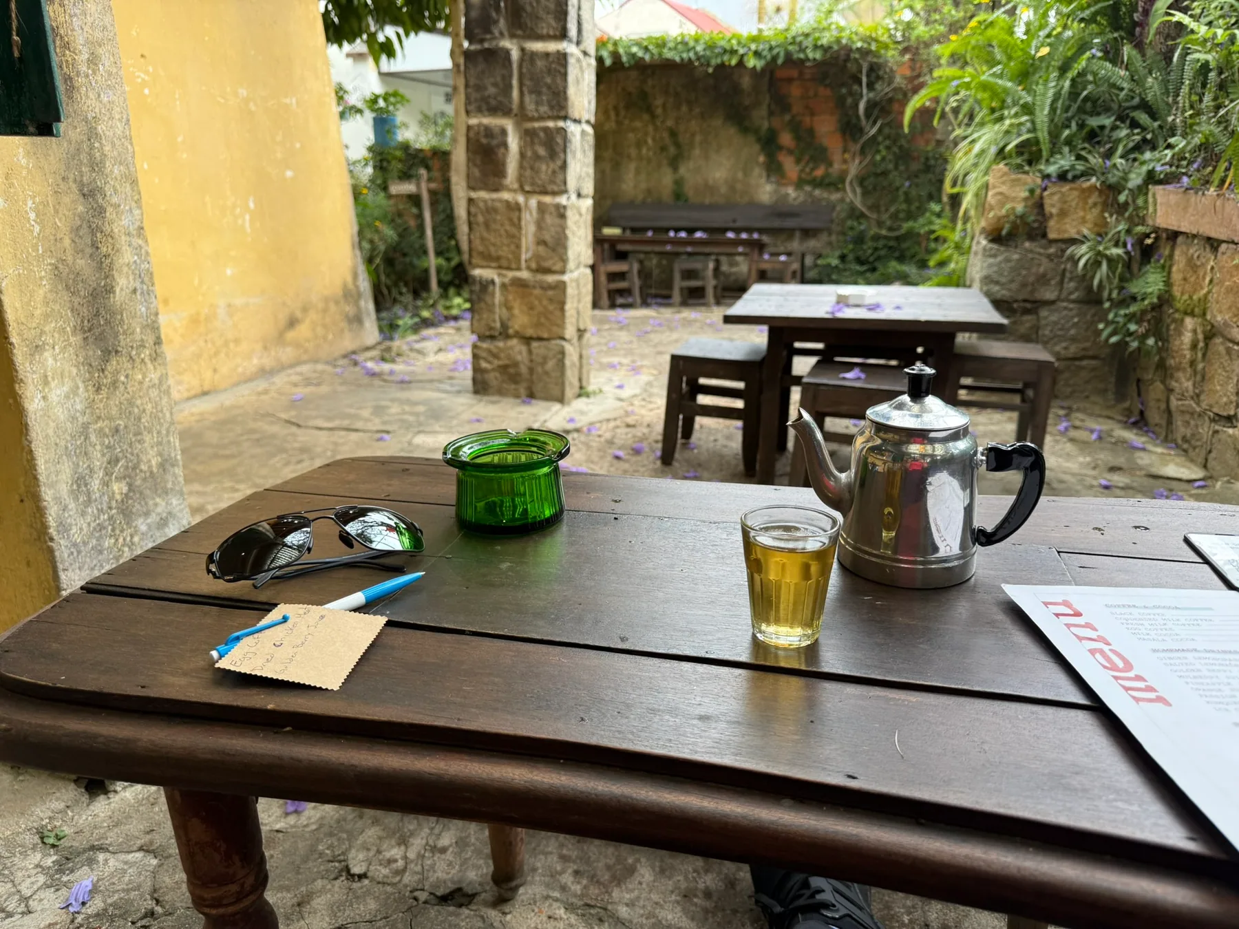 Tea on a table in Da Lat.