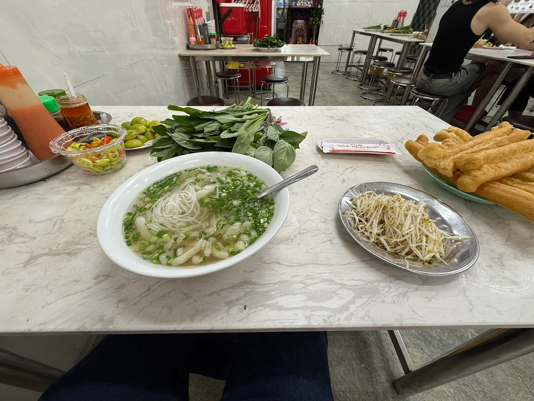 A local meal on a table in Ho Chi Minh City.